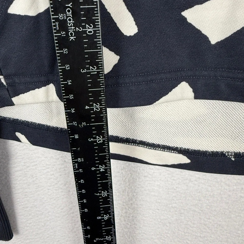 Sweaty Betty Revive Cropped Hoodie Womens S Navy White Geometric SB8930A